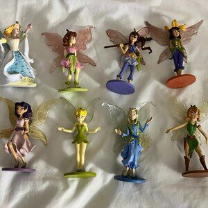 Disney Pixie Action Figures Set OF 8 Pixie Hollow Friends Tinkerbell